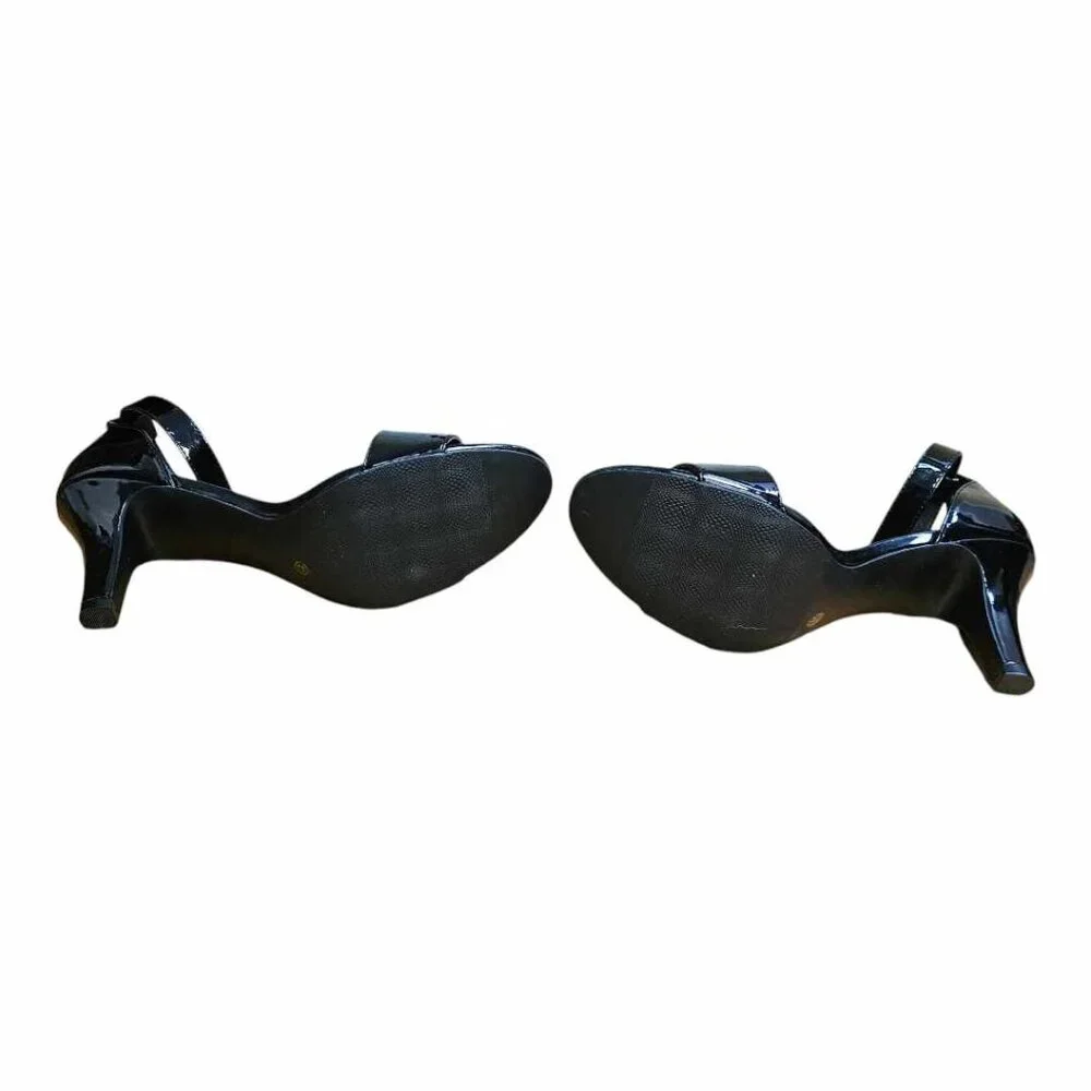 New a.n.a Black Ana Zita Ankle Strap Open Toe High Heels Size 10 Medium - Picture 5 of 9